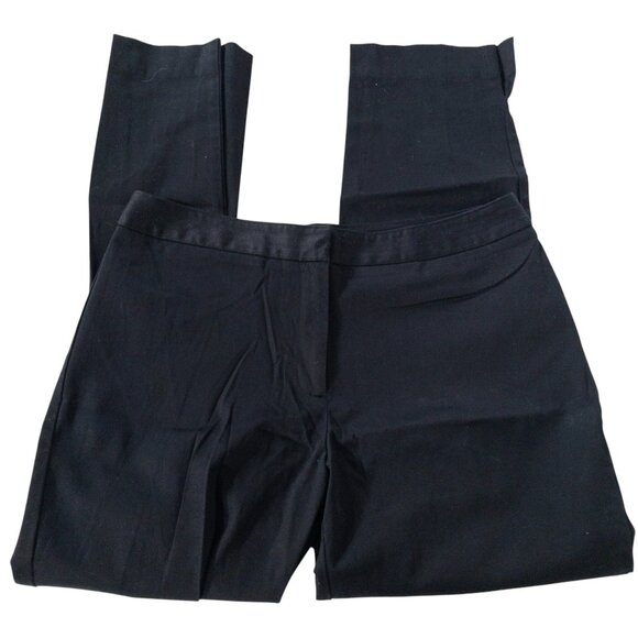 Worthington Stretch Black Ankle Length Dress Slacks SZ 8 Flat Front Slim - Picture 3 of 11